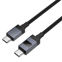 Дата кабель Hoco X118 Generous with display Type-C to Type-C 60W (1m) – Черный