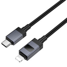Дата кабель Hoco X118 Generous with display Type-C to Lightning 27W (1m) – Черный