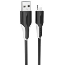 Дата кабель Borofone BX119 New USB to Lightning 2.4A (1m) – Черный