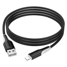 Дата кабель Borofone BX119 New USB to Lightning 2.4A (1m) – Черный