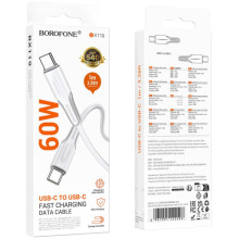 Дата кабель Borofone BX119 New Type-C to Type-C 60W (1m) – Білий