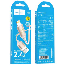 Дата кабель Hoco X117 Star USB to Lightning 2.4A (1m) – Золотой