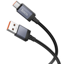 Дата кабель Hoco X118 Generous with display USB to Type-C 5A (1m) – Черный