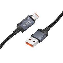 Дата кабель Hoco X118 Generous with display USB to Type-C 5A (1m) – Черный