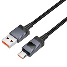 Дата кабель Hoco X118 Generous with display USB to Type-C 5A (1m) – Черный