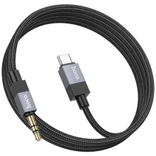 Аудио кабель Aux Hoco UPA32B Clever digital (Type-C to AUX 3.5mm) (1m) – Черный