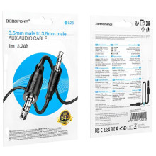 Аудио кабель Aux Borofone BL26 Standard (1m) – Черный