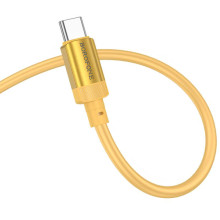 Дата кабель Borofone BX108 Start silicone USB to Type-C 3A (1m) – Золотой