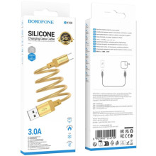 Дата кабель Borofone BX108 Start silicone USB to Type-C 3A (1m) – Золотой