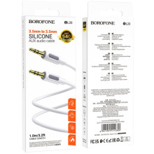 Аудио кабель Aux Borofone BL20 True sound silicone (1m) – Белый