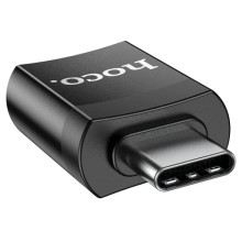 Переходник Hoco UA17 Type-C Male to USB Female USB3.0  – Черный