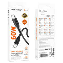 Дата кабель Borofone BX119 New Type-C to Type-C 60W (1m) – Чорний