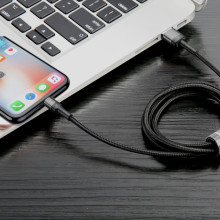 Дата кабель Baseus Cafule Lightning Cable Special Edition 2.4A (1m) (CALKLF-G) – Сірий