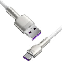 Дата кабель Baseus Cafule Metal Data USB to Type-C 66W (2m) (CAKF0002) – Белый