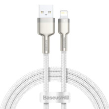 Дата кабель Baseus Cafule Metal USB to Lightning 2.4A (2m) (CALJK-B0) – Белый