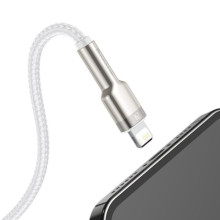 Дата кабель Baseus Cafule Metal USB to Lightning 2.4A (2m) (CALJK-B0) – Белый