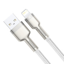 Дата кабель Baseus Cafule Metal USB to Lightning 2.4A (2m) (CALJK-B0) – Белый