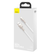 Дата кабель Baseus Cafule Metal USB to Lightning 2.4A (2m) (CALJK-B0) – Белый