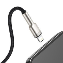 Дата кабель Baseus Cafule Series Metal USB to Lightning 2.4A (0.25m) (CALJK-0) – Черный