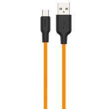Дата кабель Hoco X21 Plus Silicone MicroUSB Cable (1m) – Черный