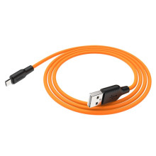 Дата кабель Hoco X21 Plus Silicone MicroUSB Cable (1m) – Черный