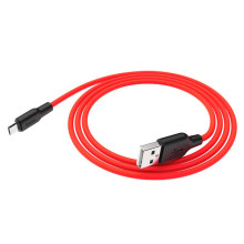 Дата кабель Hoco X21 Plus Silicone MicroUSB Cable (1m) – Черный
