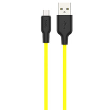 Дата кабель Hoco X21 Plus Silicone MicroUSB Cable (1m) – Черный