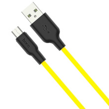 Дата кабель Hoco X21 Plus Silicone MicroUSB Cable (1m) – Черный