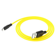 Дата кабель Hoco X21 Plus Silicone MicroUSB Cable (1m) – Черный
