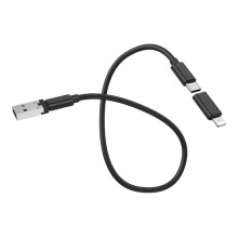 Дата кабель Hoco U86 "Treasure" 6in1 (0.28М) – Черный