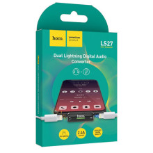 Переходник Hoco LS27 Dual Lightning – Серый