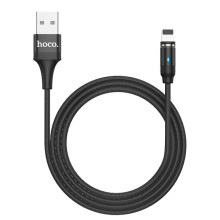Дата кабель Hoco U76 "Fresh magnetic" Lightning (1.2m) – Черный
