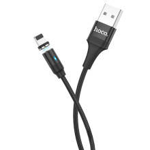 Дата кабель Hoco U76 "Fresh magnetic" Lightning (1.2m) – Черный