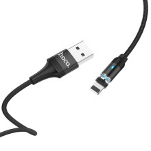Дата кабель Hoco U76 "Fresh magnetic" Lightning (1.2m) – Черный
