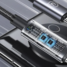 Дата кабель USAMS US-SJ672 Digital Display Sufeng Ser. Type-C to Lightning 30W (1.2m) – Чорний