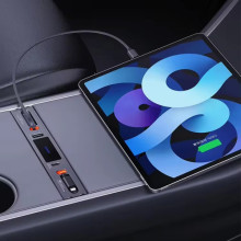 Переходник HUB Usams US-SJ649 60W Car Central Control Charging HUB For Tesla (3/Y) – Черный