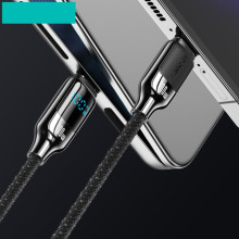 Дата кабель Usams US-SJ742 Digital Display HX Ser. Type-C to Type-C 100W (1.2m) – Черный