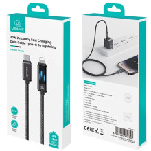 Дата кабель Usams US-SJ743 Meteor Ser. Type-C to Lightning 30W (1.2m) – Чорний