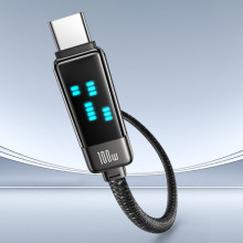 Дата кабель Usams US-SJ744 Meteor Ser. Type-C to Type-C 100W (1.2m) – Черный