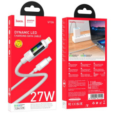 Дата кабель Hoco U126 Lantern 27W Type-C to Lightning (1.2m) – Серый