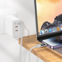 Дата кабель Hoco U126 Lantern 2.4A USB to Lightning (1.2m) – Сірий