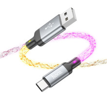 Дата кабель Hoco U112 Shine 2.4A USB to Type-C (1m) – Сірий