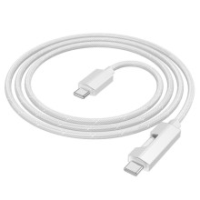 Дата кабель Hoco U123 Regent colorful 60W Type-C to Type-C (1.2m) – Сірий