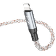 Дата кабель Hoco U112 Shine 2.4A USB to Lightning (1m) – Серый