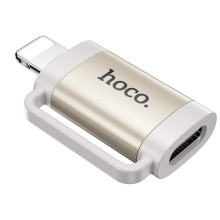 Переходник Hoco UA31B OTG Lightning male to Type-C female – Серый