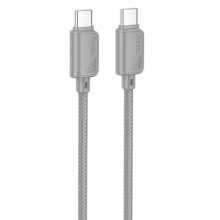 Дата кабель Hoco X113 Beneficio Type-C to Type-C 60W (1m) – Сірий
