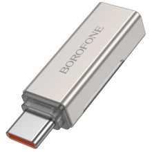 Перехідник Borofone BV25 Type-C male to Type-C female – Сірий