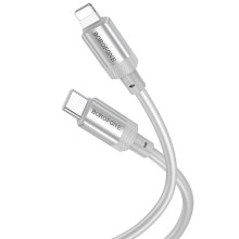 Дата кабель Borofone BX108 Start silicone Type-C to Lightning 27W (1m) – Сірий