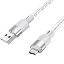 Дата кабель Hoco X99 Crystal Junction USB to MicroUSB (1m) – Сірий