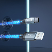 Дата кабель Hoco U112 Shine 2.4A USB to Type-C (1m) – Сірий